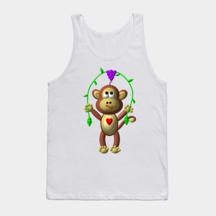 Cute Monkey Jumping Rope Tank Top